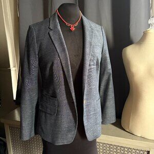 Ann Taylor Navy Textured Blazer Size 8